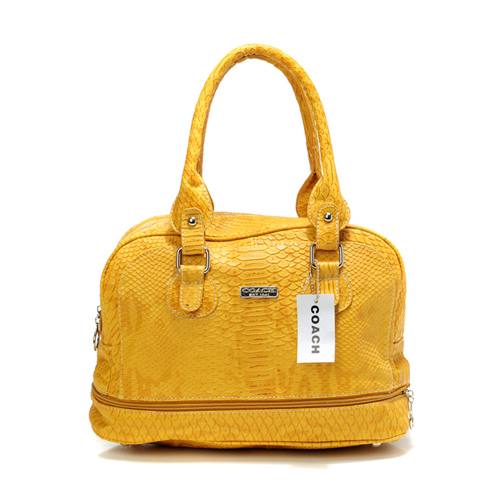 Coach Madison In Embossed Medium Yellow Satchels DFG | Coach Outlet Canada